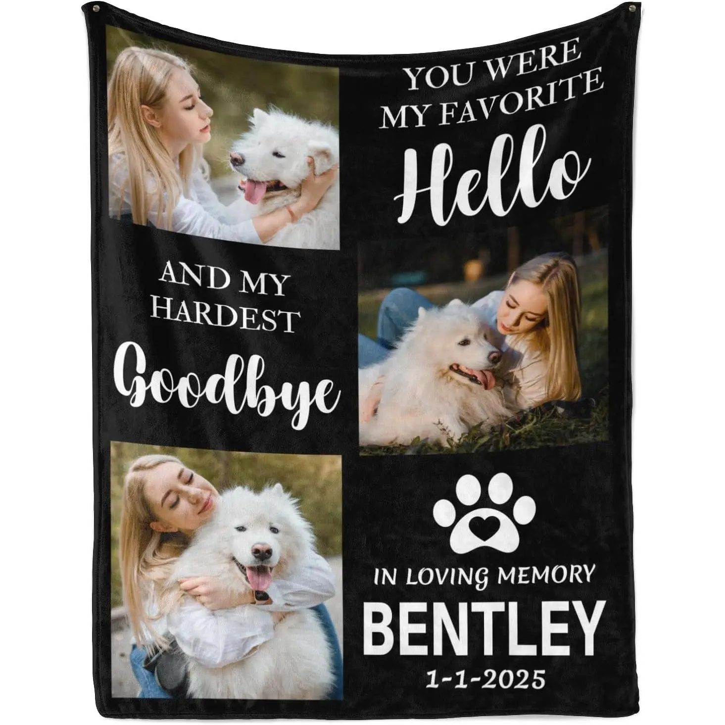 Custom Pet Memorial Photo Flannel Blanket, In Loving Memory Personalized Soft Throw, Cozy Warm Sympathy Remembrance Gift for Pet Lovers, Bereavement Home Decor for Couch Sofa Bed, AC Room Summer Blanket, Loss Of Dog Cat Keepsake Gift