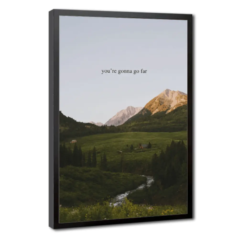 You're Gonna Go Far - Inspirational Mountain Wall Art Music Poster, Bedroom Wall Decor, Preppy Home Decor, Fangirl decor victorian gothic wall art print religious black scripture perfect living room hypebeast contemporary rustic cabin football fashion