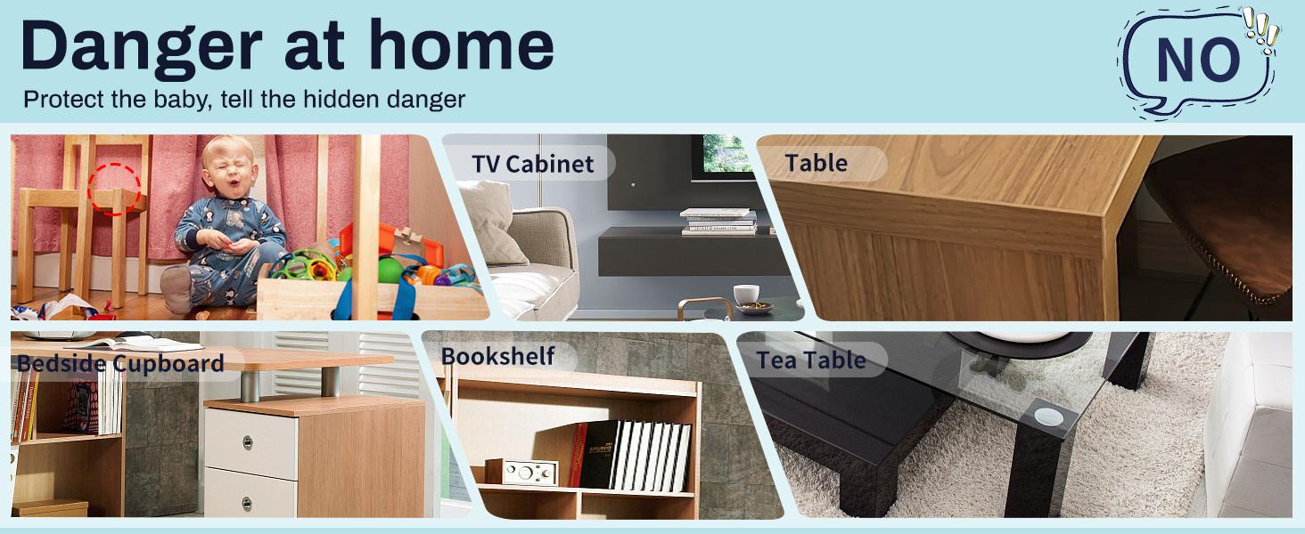 16 Pack Clear Corner Protectors for Furniture Edge & Table Corner Silicone Guards with Soft Cushion Bumpers.