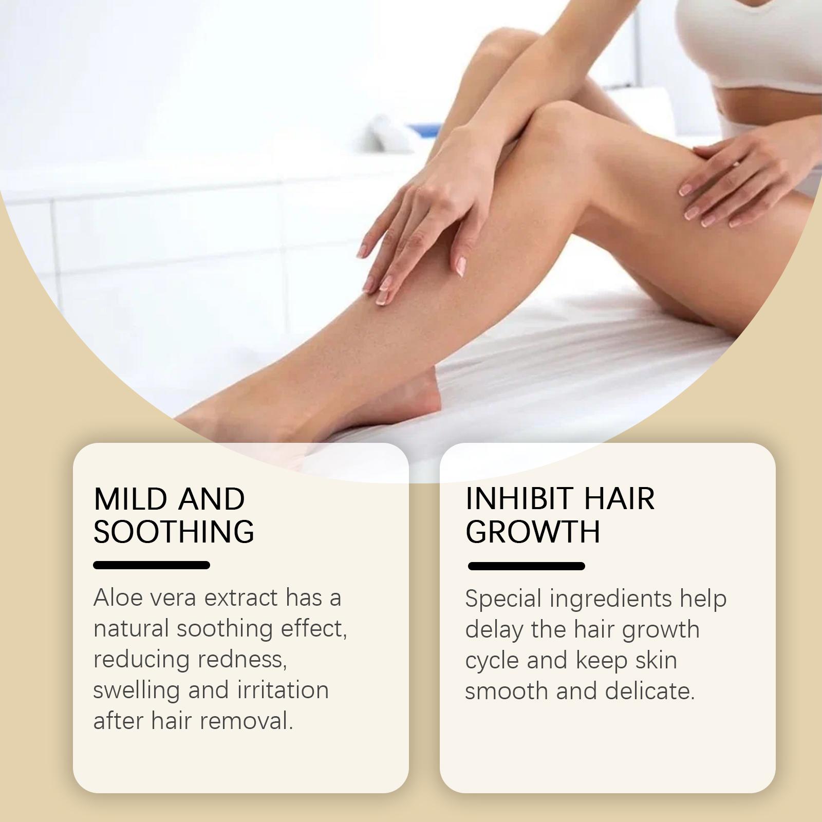 OUHOE Mugwort Hair Removal Care Oil - A gentle, plant-based essential oil product that gently polishes and smooths the body's skin for hair removal.It is mild, non-irritating, refreshing and non-greasy - the perfect choice for skincare.