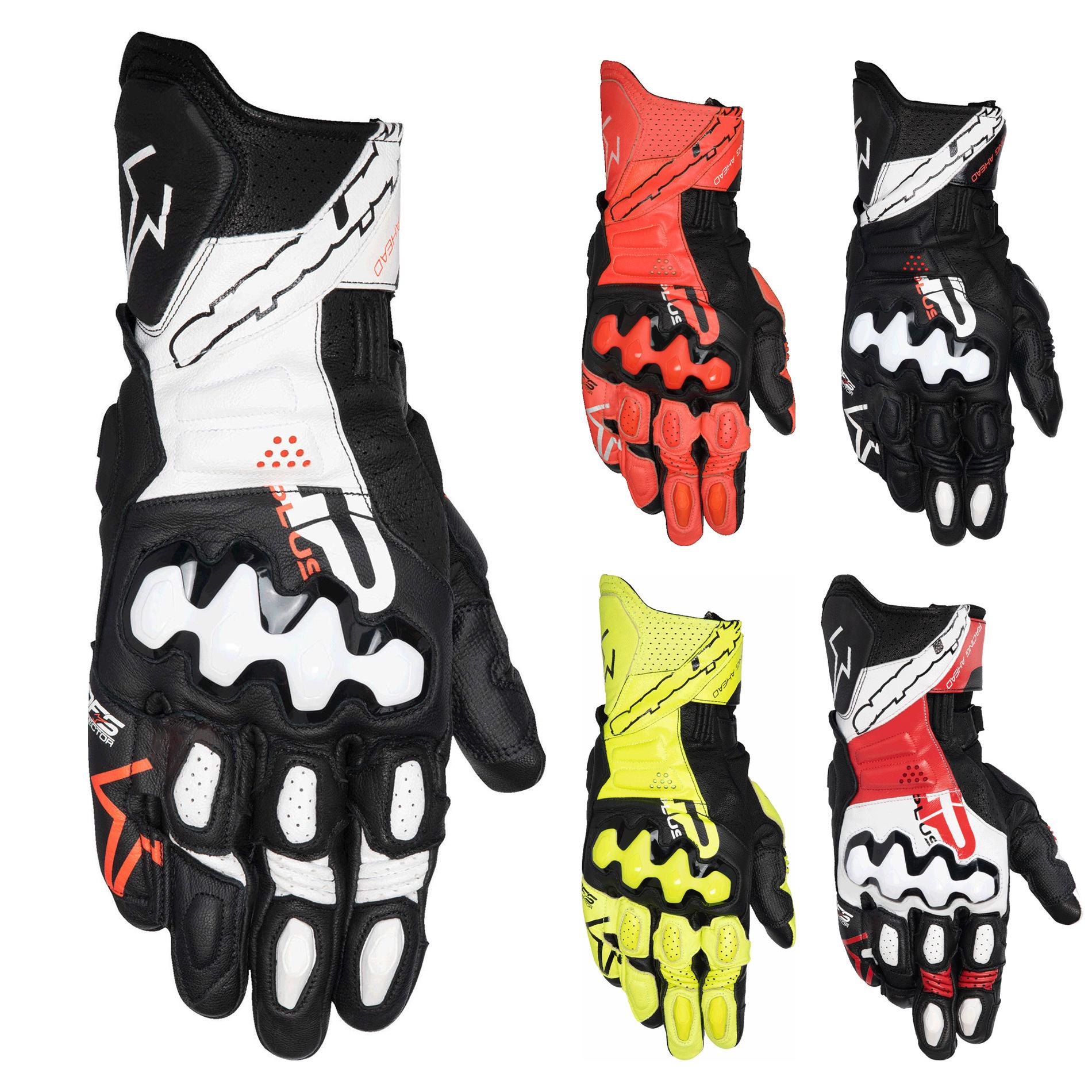 GP Plus Rv3 Long Cuff Leather Gloves Touchscreen Anti-slip Breathable Protective Motorcycle Gloves