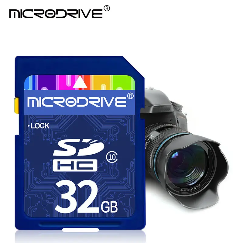 Microdrive SD Card 16GB 32GB 64GB 128GB 256GB Class 10 High Speed Memory Card, U3 V30 4K HD, for Cameras, Laptops, Computers and Professional Photography