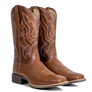 Cowgirl Boots for Embroidered Square Toe Western and Fashion Soft leather,Women's BootsDD16MunchMingle