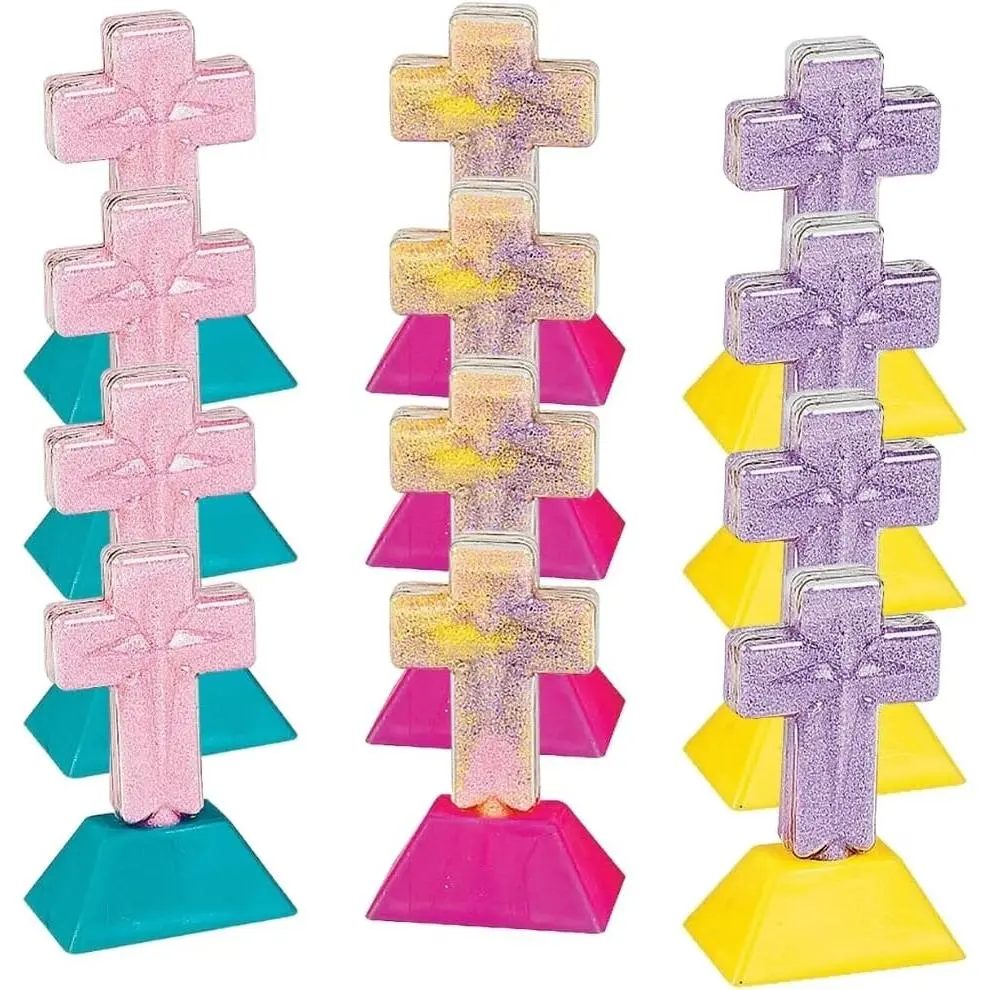 Sand Art Crosses Kit for Kids 12 Pack - Colored Sand Painting Craft Set for Sunday School Supplies & VBS | Christian Bible Crafts for Religious Education & Church Activitiesfidget toys