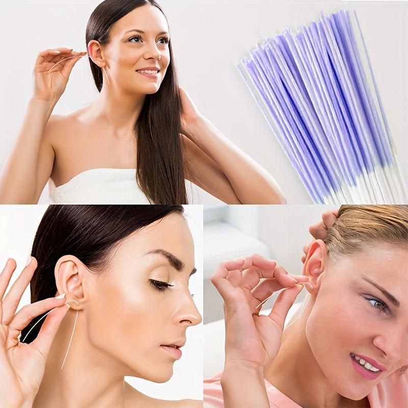 120 Pcs Earwax Cleaning Dental Floss, Non-Invasive Plastic Ear Care Tool Earwax Removal Tool for Men & Women, Prevents Ear Plugs, Hygienic Daily Use