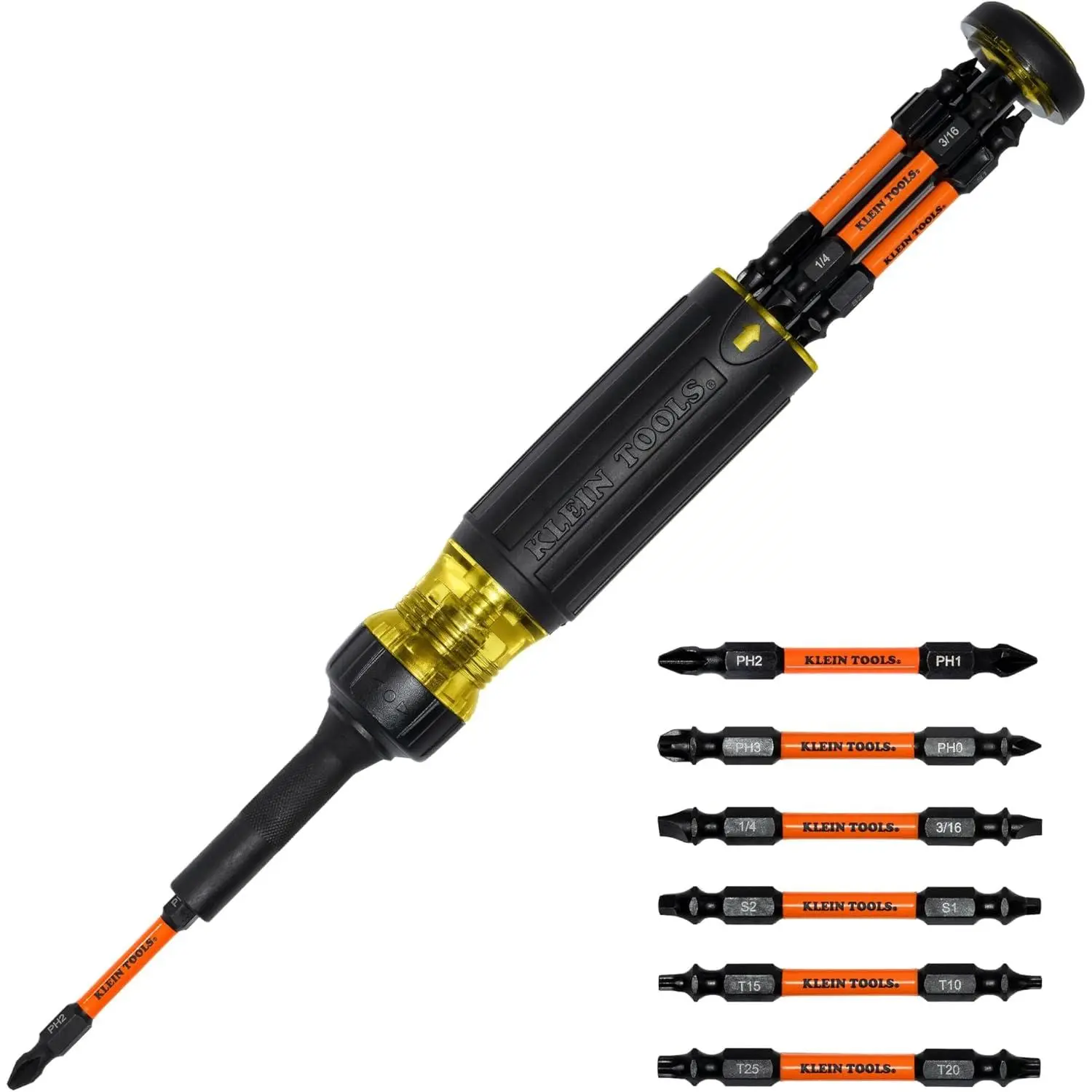 32313HD 1 Multi-bit Ratcheting Screwdriver,-Ended Bit Set, 12 Driver Bits and 1/4-Inch Nut Driver