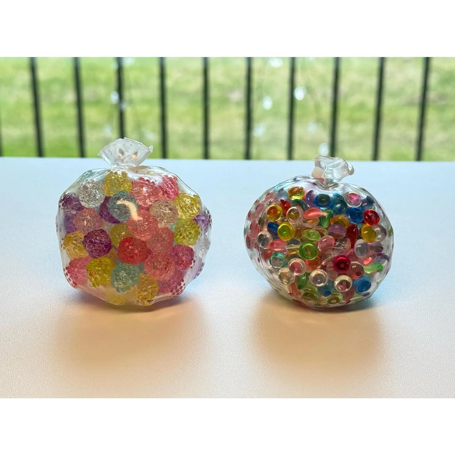 Rainbow Bead Crunchy Stress Ball  Satisfying ASMR Fidget Toy, Stress relief Squishy