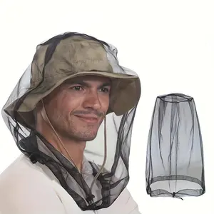 2 Pack Extra Large Head Mosquito Net with Face Cover Mask, Ultra Fine Mesh Soft Durable Bug Netting, Easy Install Portable Insect Protection Net for Sleeping Camping Outdoor Travel