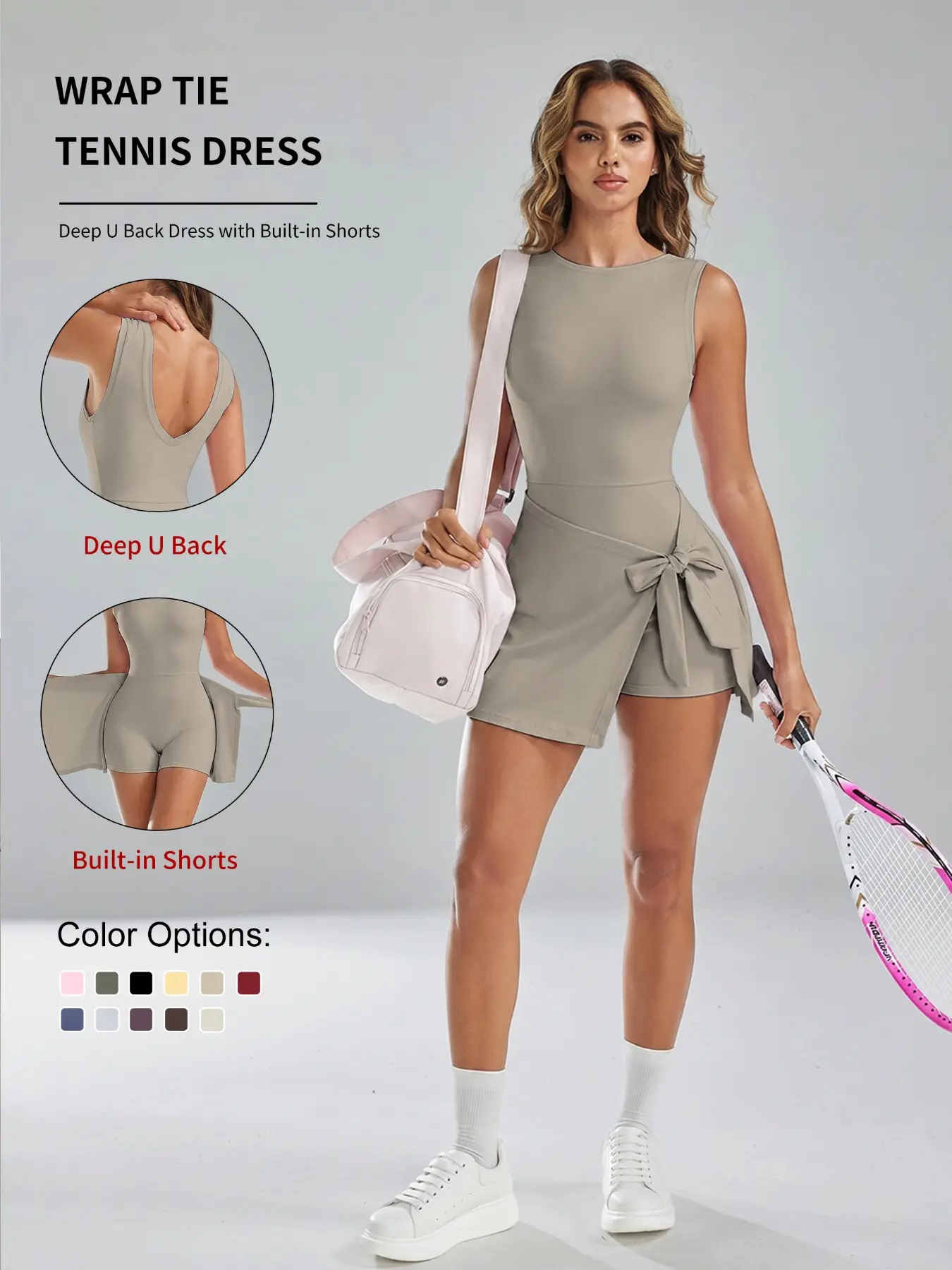 Anti-Chafing Women's Sleeveless Skort Jumpsuit – Tummy Control, Breathable 4-Way Stretch, Beach-to-Daily Slim Fit Romper