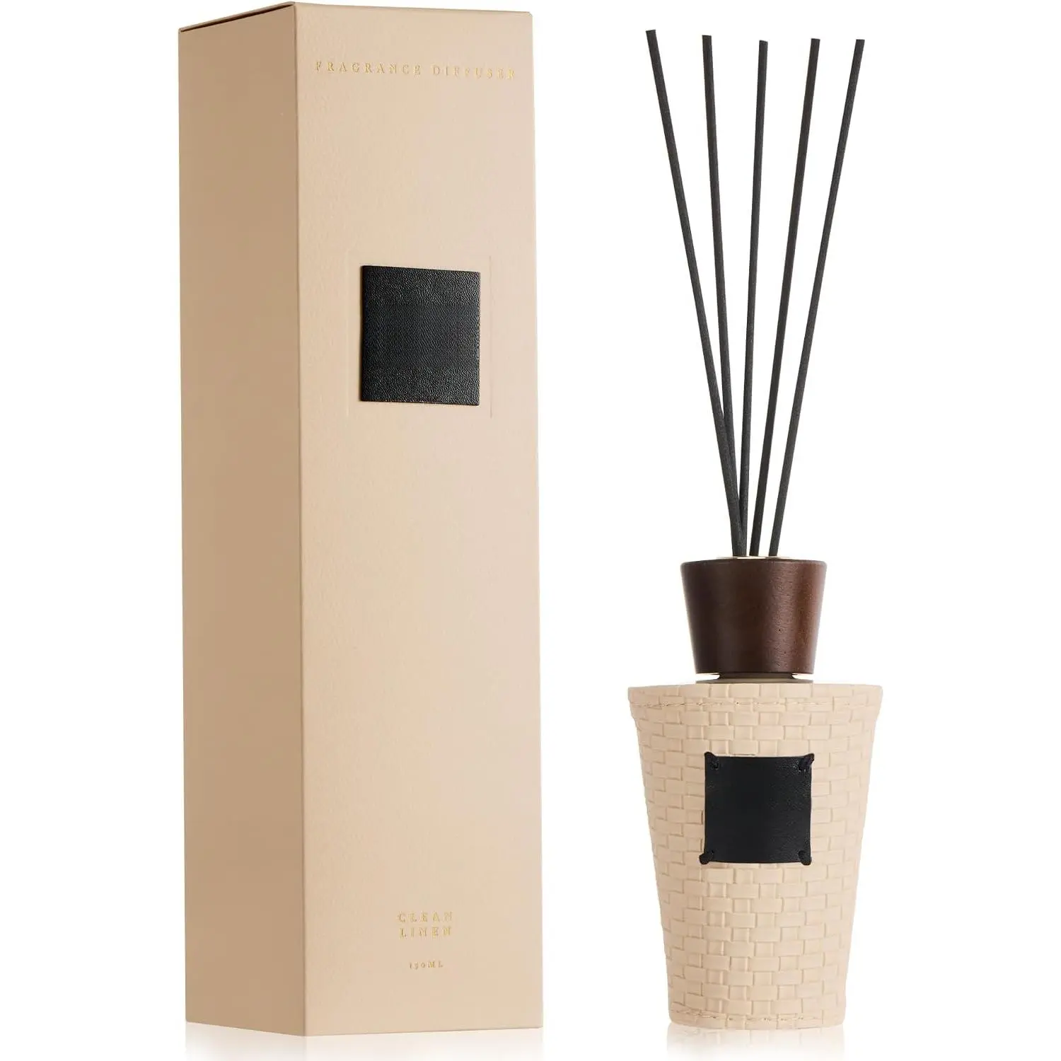 Reed Diffuser for Home, Clean Linen 5.1 fl oz (150 ml), Long Lasting Home Fragrance with Reed Diffuser Sticks, Decorative Room Diffuser for Bathroom, Bedroom, Living Room & Office