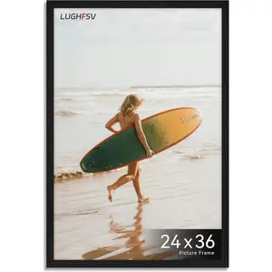 24x36 Picture Frame for Wall, Vertical or Horizontal Hanging Large Poster Frame for Photos and Posters Without Mat