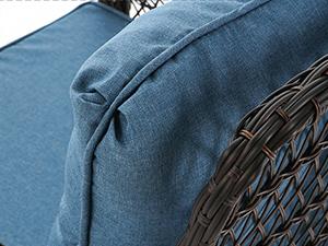 Amopatio Greenish Spring 3 Pieces Patio Bistro Set, Rattan Wicker Swivel Rocking Chairs with Thickened Cushions and Table, Comfortable Outdoor Furniture for Garden Lawn