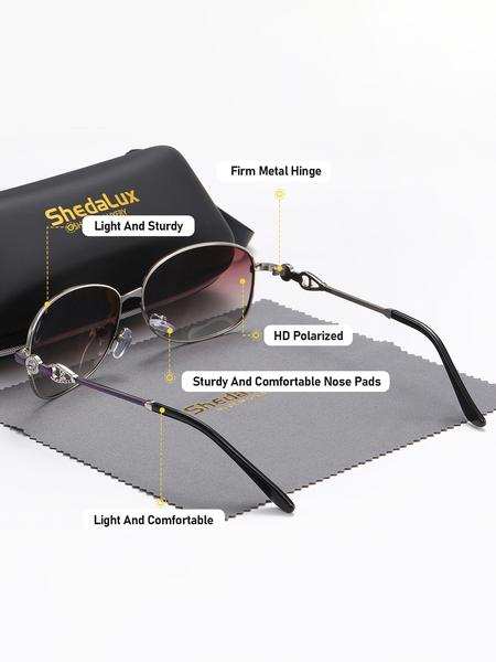 Shedalux New Unisex High-End Full Frame Sunglasses, Round Face Unique Super Large Polarized Sun Glasses Retro Uv400 Protection Shedalux New Unisex High-End Full Frame Sunglasses, Round Face Unique Super Large Polarized Sun Glasses Retro Uv400 Protection