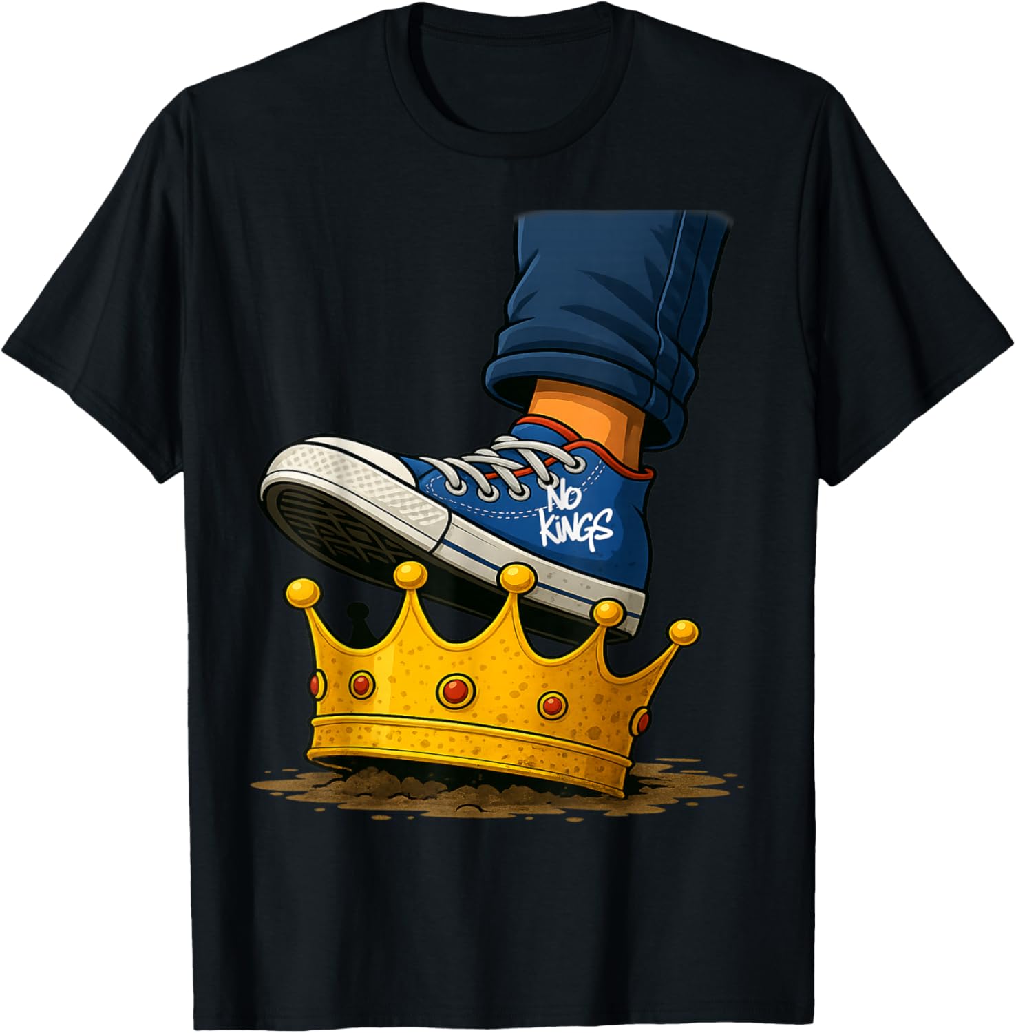 No Kings Shoe On Crown T-Shirt