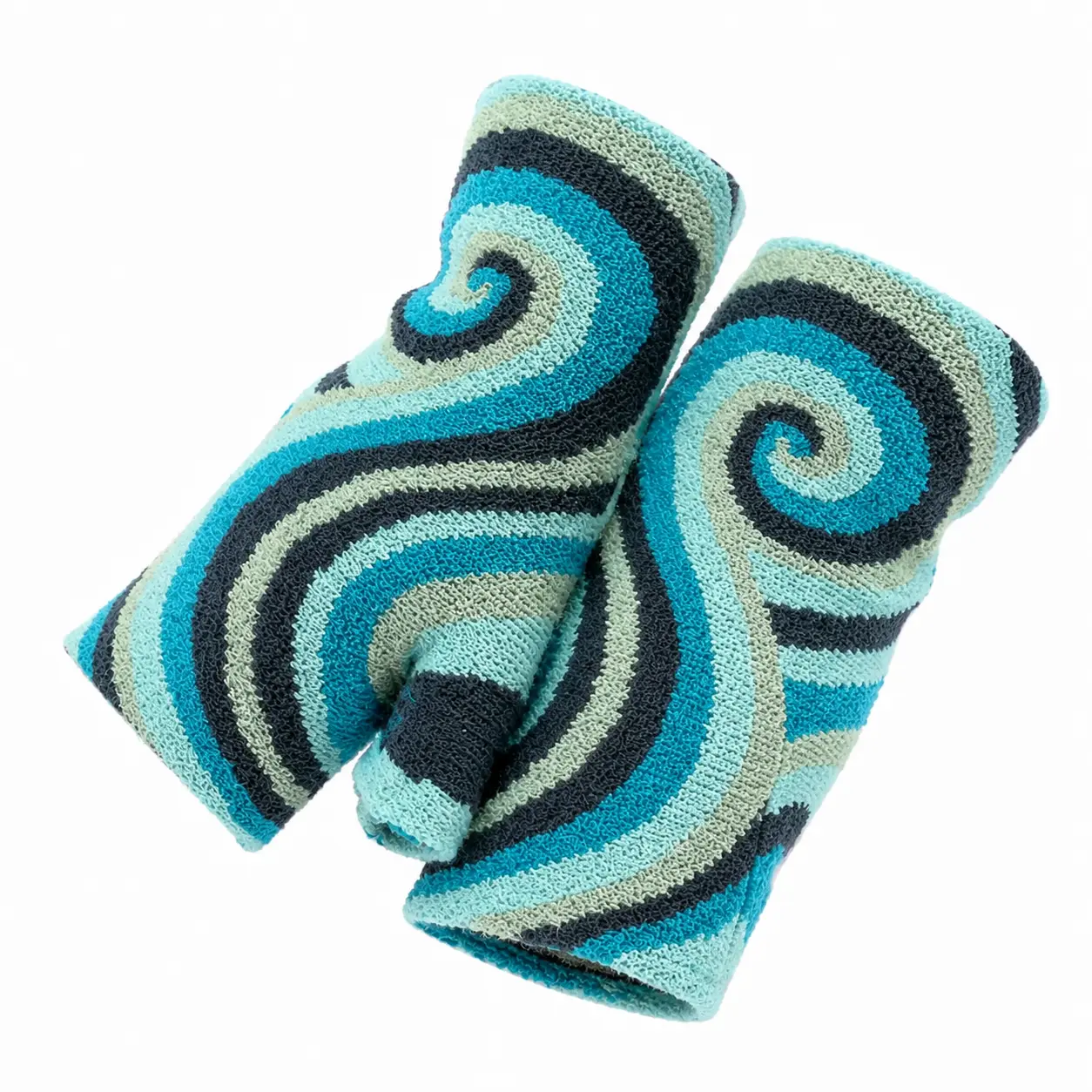 Warm Knitted Wool Blend Half-Finger Gloves for Women – Textured Spiral Jacquard Design, Soft Touch Thermal Insulation, Ideal for Fall and Winter Outdoor Activities, Commuting, and Everyday Wear