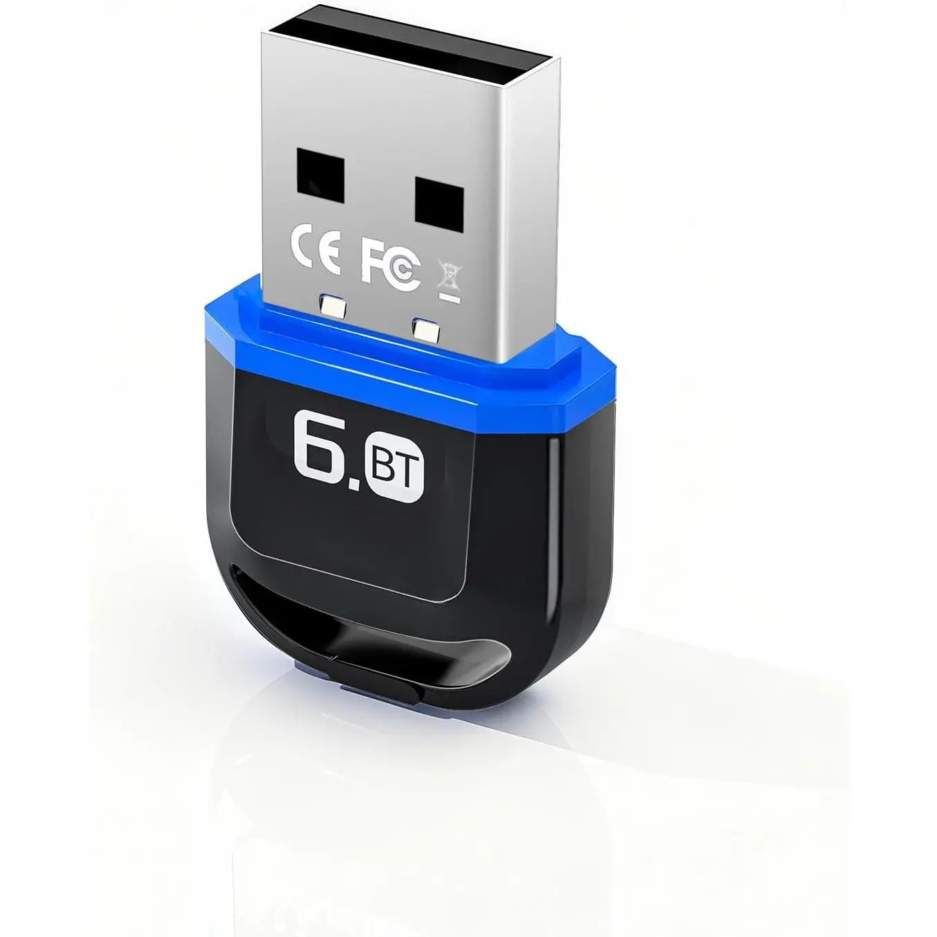 6.0 USB Adapter Mini Compact Dongle for PC Desktop Laptop, 65ft Connection Plug & Play Receiver, Backward Compatible for Windows 11/10/8.1/7, Supports Keyboard, Headphones, Speakers, Boosts Daily Productivity, Includes Manufacturer Warranty, Bluetooth 6.0