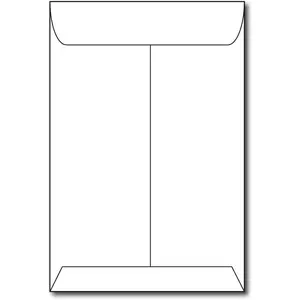 Heavyweight White 6x9 Catalog Envelopes 25 Count Gummed Open End Flap 6" x 9" Made from Thick 28lb Bond Stock