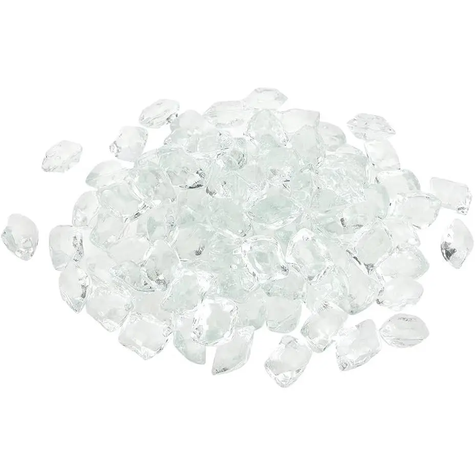 10-Pound Fire Glass - 1/2 inch Polygon Fire Glass for Fireplace Fire Pit and Landscaping,