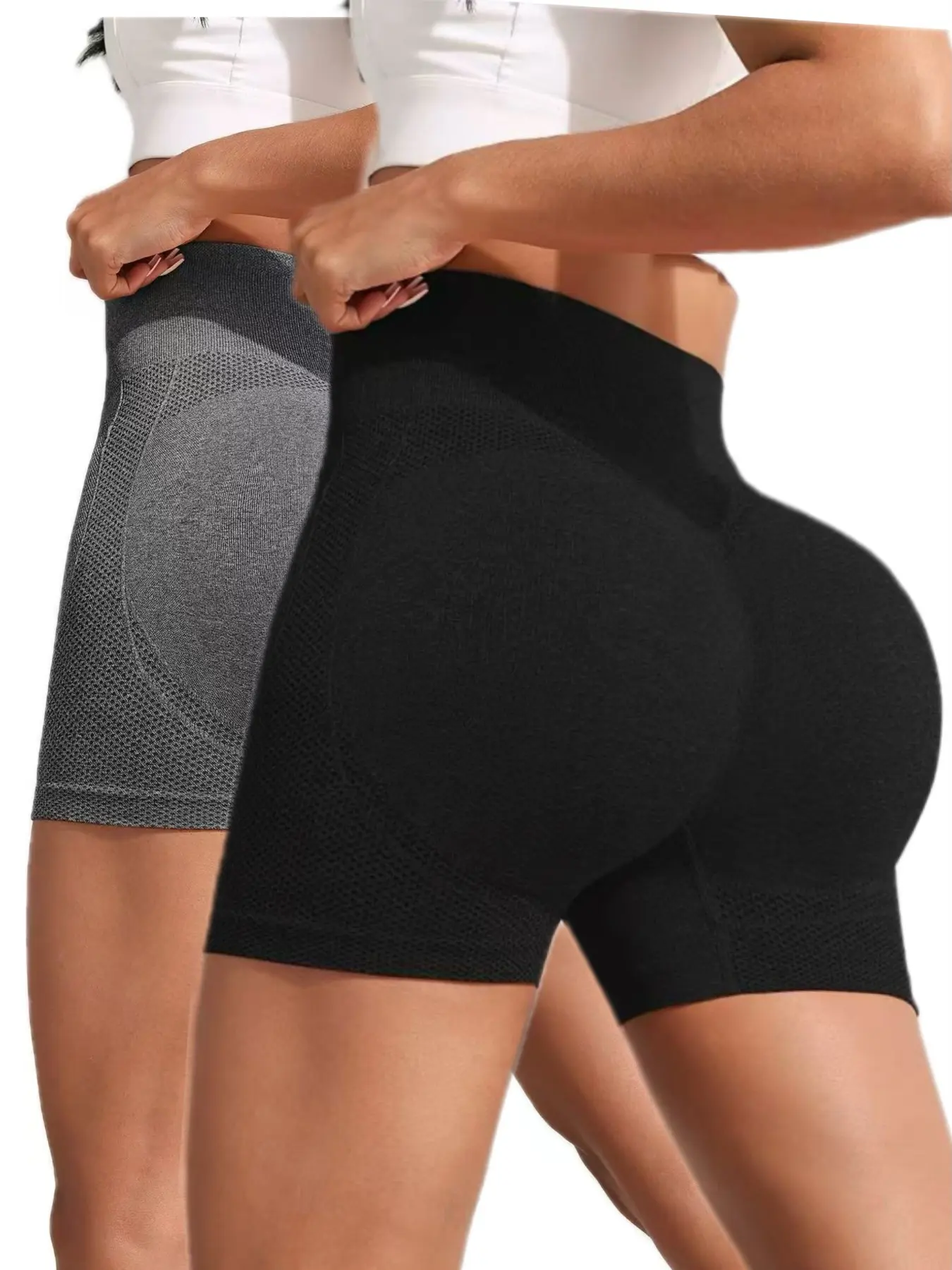 Women's Seamless Peach Butt Lifting Yoga Shorts, Elastic High Waist Running Fitness Shorts, Casual Comfortable Training Shorts