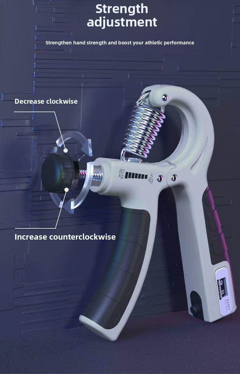 Adjustable R-Type Grip Strength Trainer with Counter – Hand & Wrist Exerciser