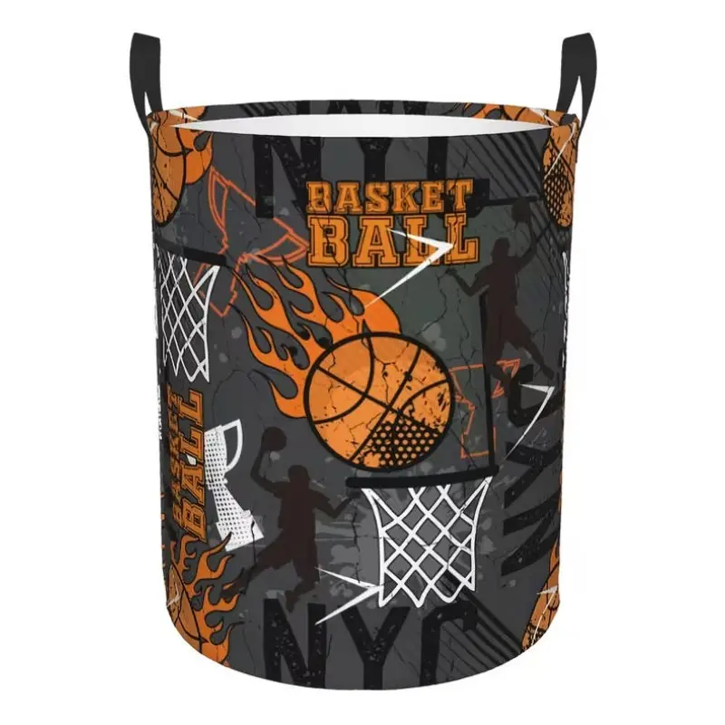 1pc, Basketball Laundry Basket, Sport Ball Dirty Clothes Laundry Hamper for Bedroom Bathroom College Dorm Toy Organizer Storage Basket Funny Tote Bag, Laundry Baskets