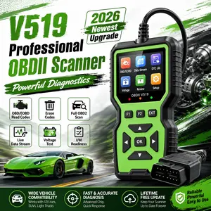 V519 Advanced Obd2 Scanner, Car Diagnostic Tool, Check Engine Code Reader, I/m Readiness Test, Battery Voltage Monitor, Eobd Obdii Fault Scanner