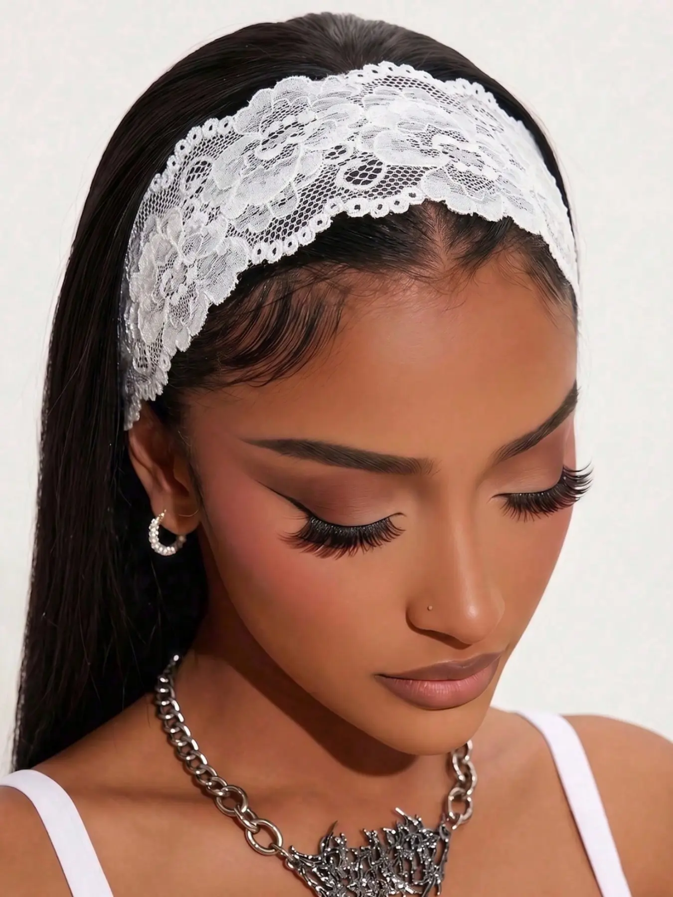 1pc Women's Lace Headband, Suitable For DailyWear, Summer Hair Accessory, Vacation BeachHeadband Hairbands