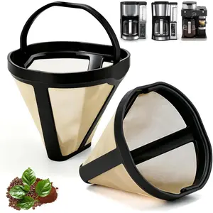 2 Pack Reusable Coffee Filter Compatible with Ninja Coffee Maker, Permanent Filter Replacement for Ninja CE251 CE451 CFN601