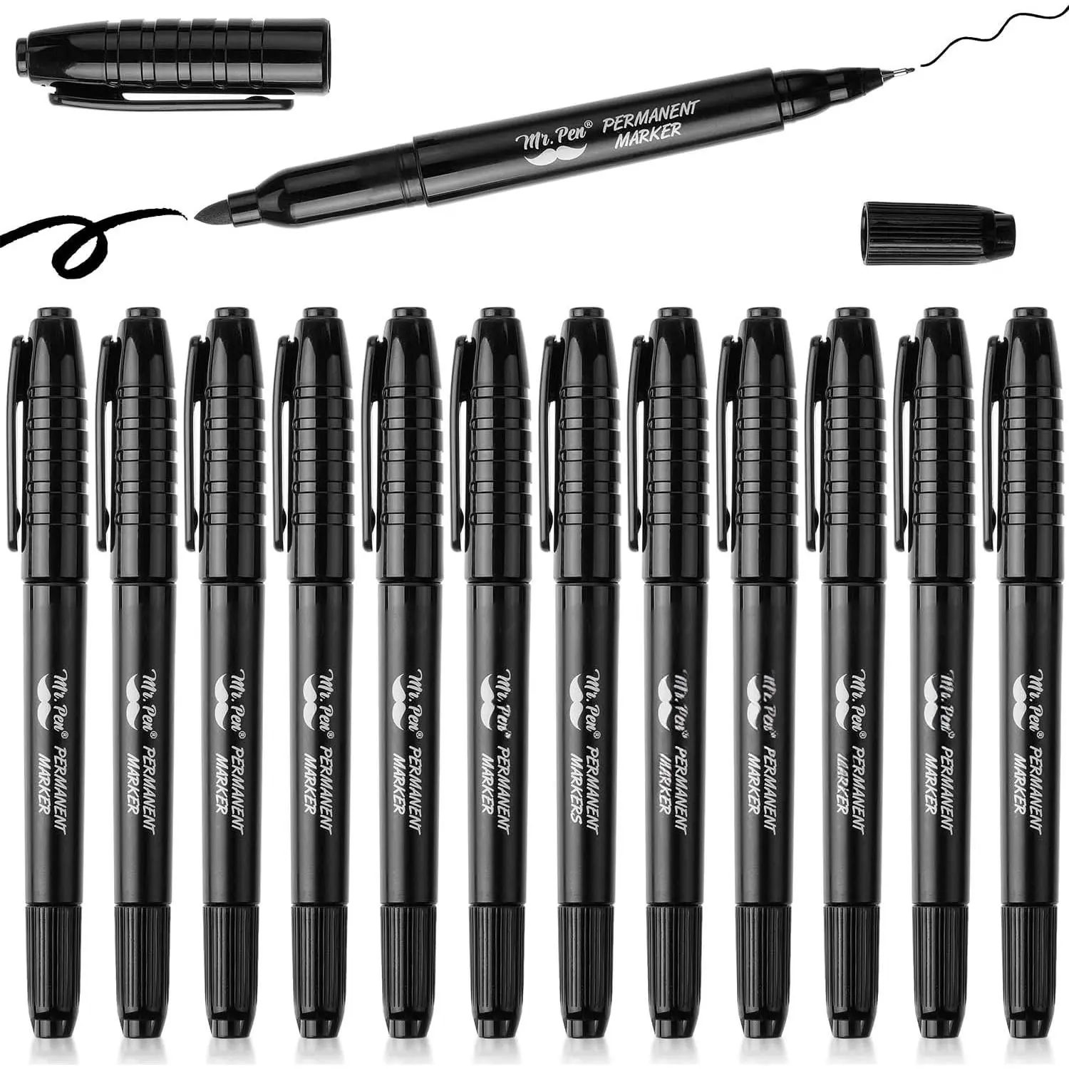 -  Tip Permanent Markers, 12 Pack, Black | Fine & Ultra Fine Tip Marker, Fine Tip Permanent Markers Fine Point Permanent Marker s Fine Point