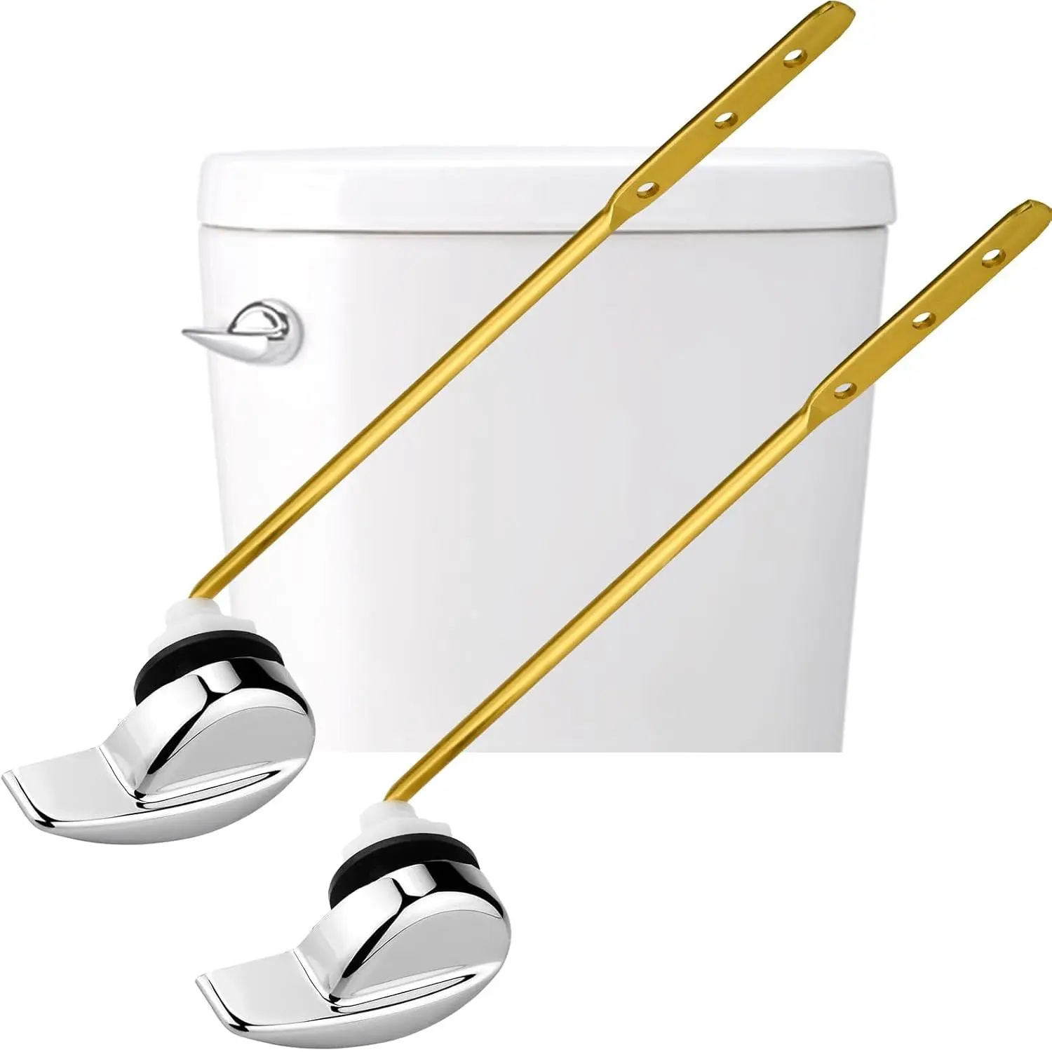 Toilet Handle  Kit, 2-Pack Front Mount  Toilet Lever Flush Handle Compatible with  Standard, Kohler, , Gerber, Mansfield, Glacier Bay Toilet Tanks