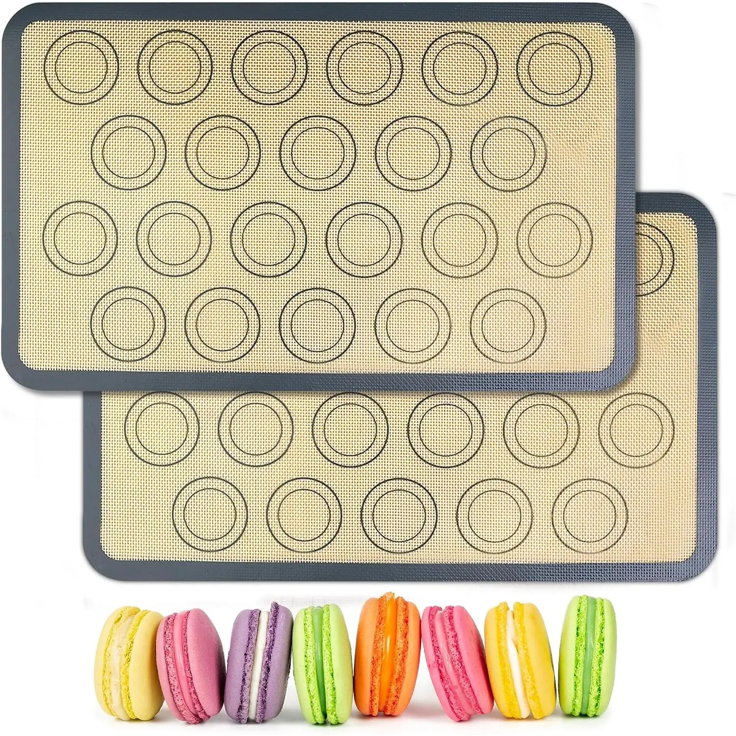 Macaron  Baking Mats, 16.5 x 11.6 Inch, 2-Pack