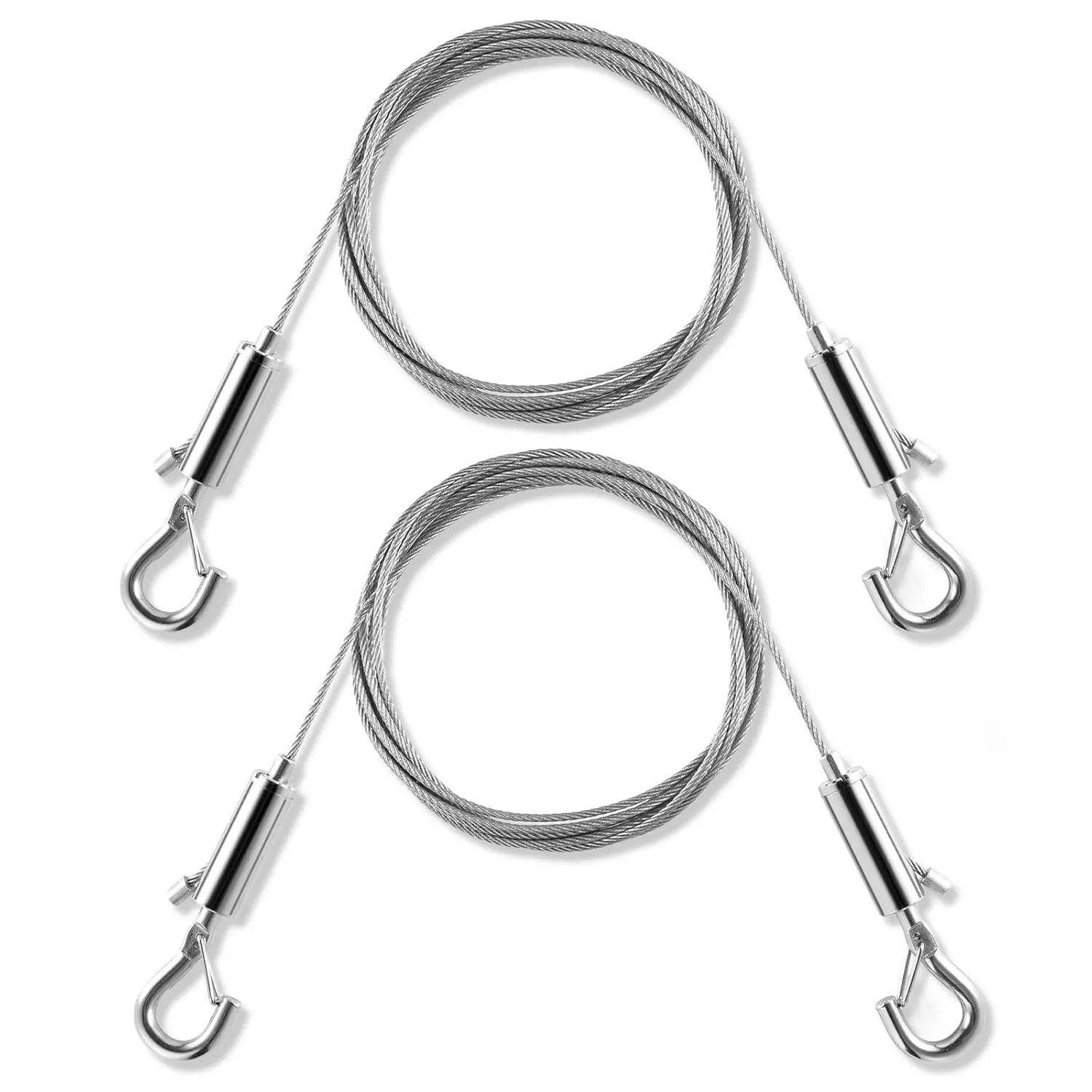 Stainless Steel Picture  Wire, Heavy Duty 100lbs, 2 count 6.6FT | Adjustable wire rope for picture frames and mirrors.  finish. Supports up to 100lbs. Easy to cut and adjust length.