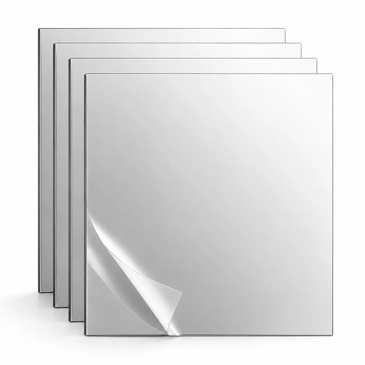 Acrylic Mirror Wall Tiles, 20x20cm/30x30cm Self-Adhesive Frameless, Shatter-Resistant for Bathroom, Bedroom, Gym, Yoga Room