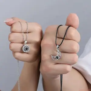 Sun & Moon Magnetic Matching Necklaces - BFF & Couple Friendship Jewelry for Adults, Ideal for Boyfriend, GF Birthday, Holiday & Valentine's Day Gifting, Gifts For Boyfriend, Gf Gift