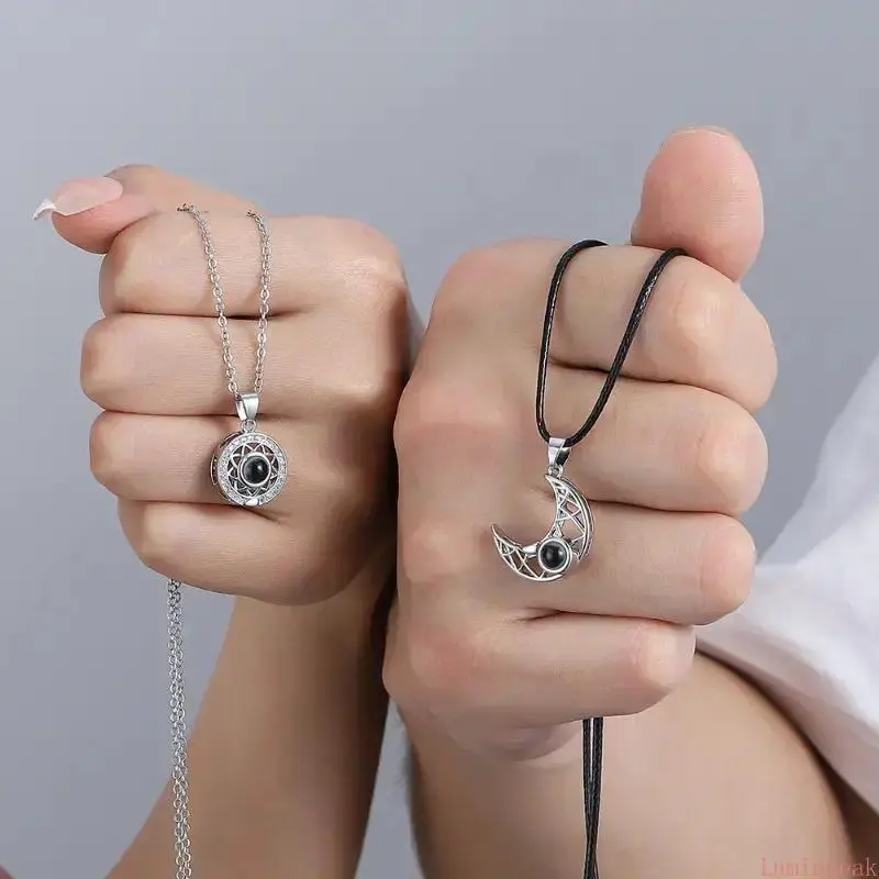Sun & Moon Magnetic Matching Necklaces - BFF & Couple Friendship Jewelry for Adults, Ideal for Boyfriend, GF Birthday, Holiday Gifting, GF Anniversary Gift