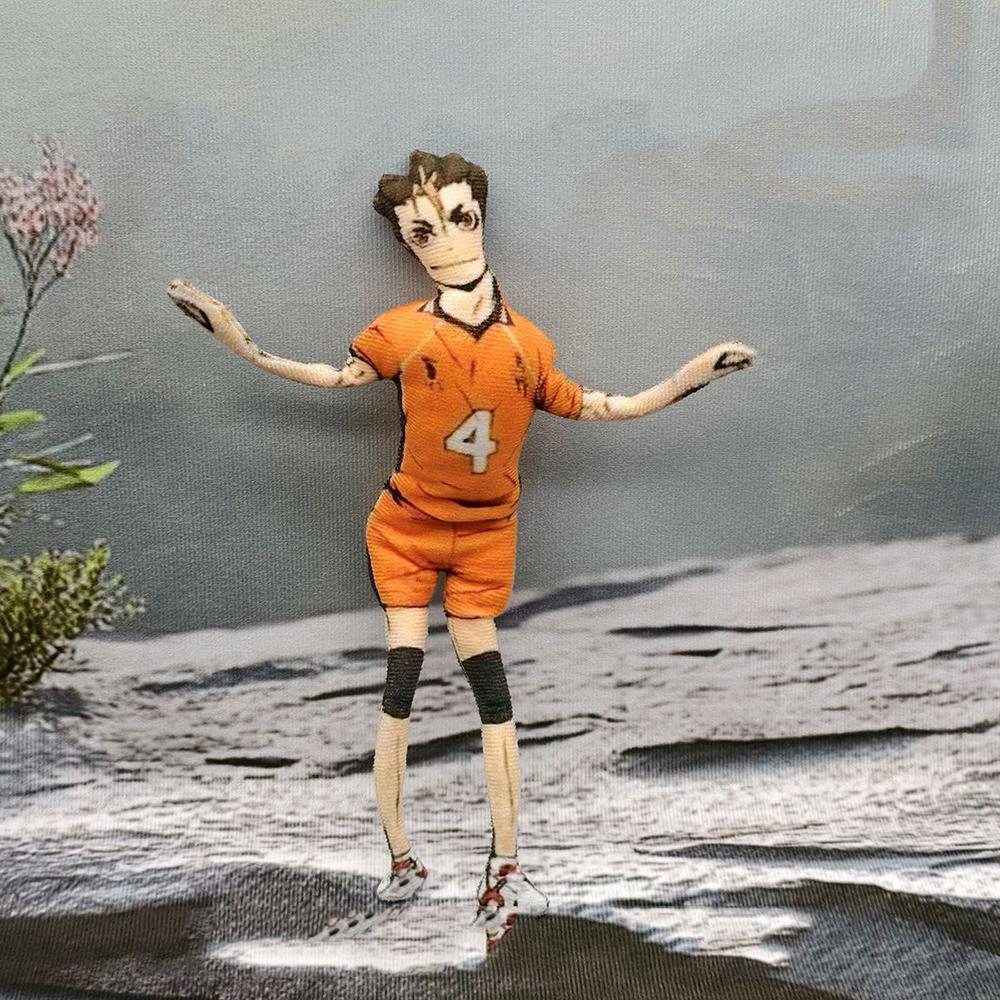 Anime Haikyuu Hinata Shoyo Kozume Kenma Cosplay Keychain Plush Cotton Doll Slender Twistable Shape Room Decoration Festival Gift