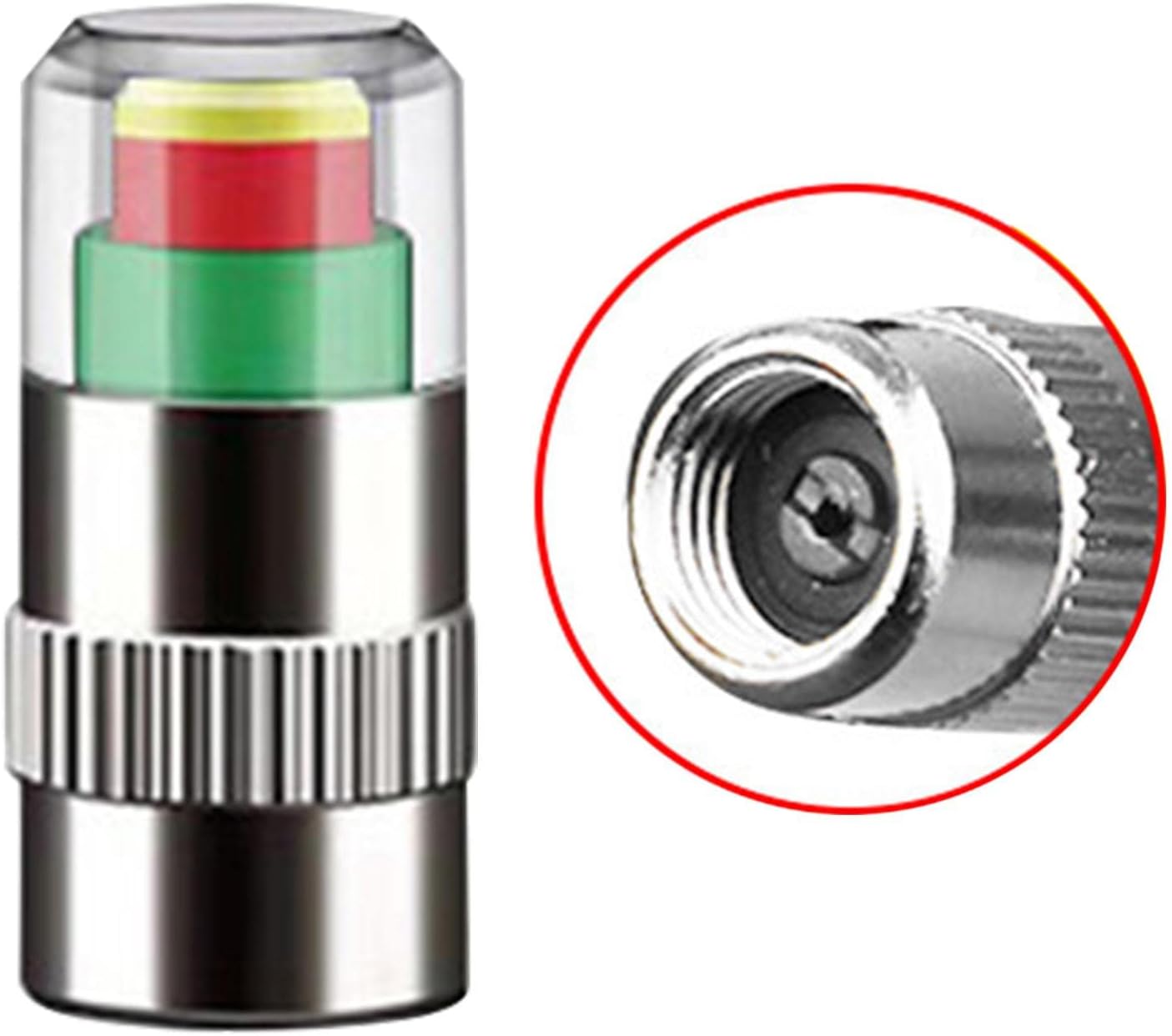 4 PCS Car Auto Tire Pressure Monitor Valve, Car Pressure Monitor Valve Stem, Tire Pressure Monitor Valve Stem Cap for Medium-Sized, Small, Motorbikes, Bicycles