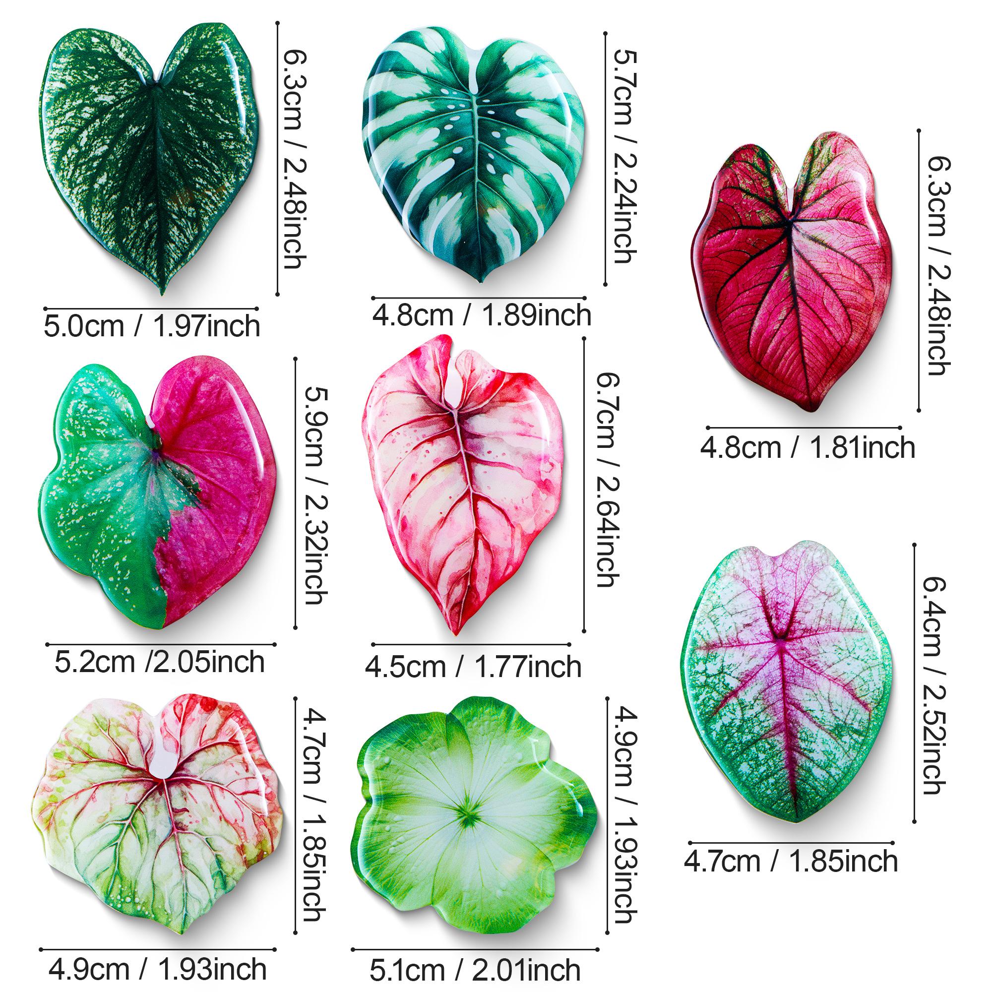 Leaf Shaped Fridge Magnet, 8 Counts/set Creative Magnetic Sticker, Kitchen Fridge Magnet for Home