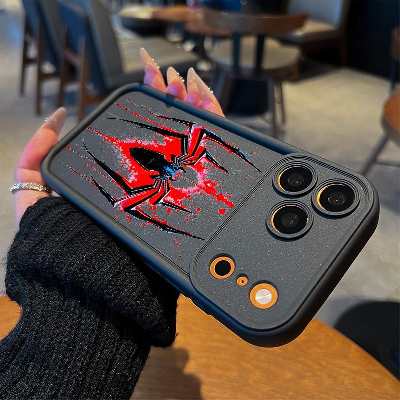 Dark Spider Web Phone Case Gothic Blood Drip Style for iPhone 17 16 15 14 13 12 11 Plus Pro Max. c2