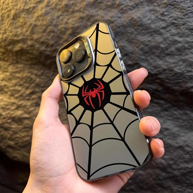 Spider Pattern Design Phone Case, 1 Count Shockproof Phone Protective Cover, Phone Accessory Compatible with iPhone 15 14 13 12 11 XS XR X Mini Plus Pro Max