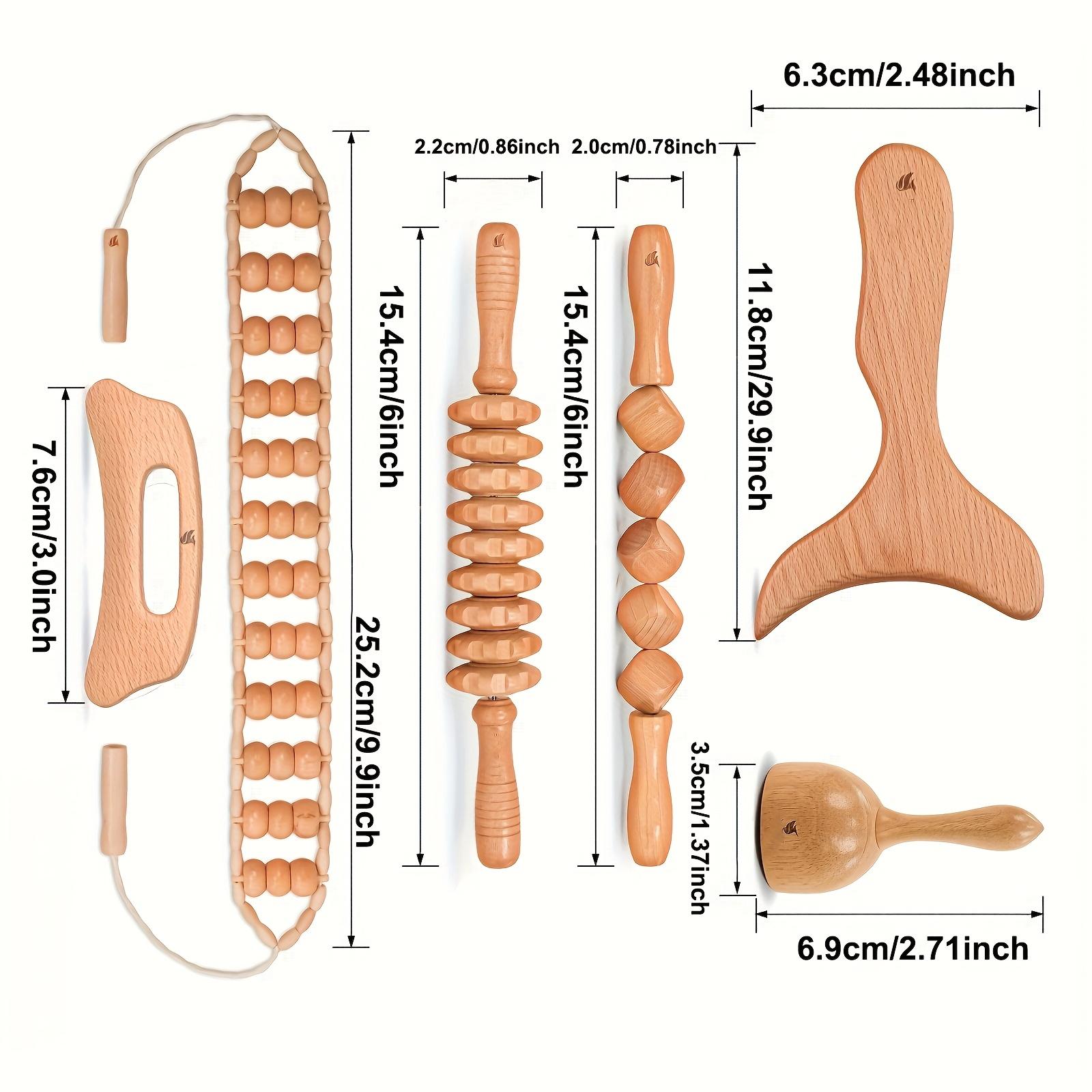 Wooden Massage Tool Set – 6 Counts Manual Massage Tools – For Body & Face Sculpting – Muscle Relaxation & Stretching – Home, Sports, Outdoor Gua Sha Tool Set – Scalp Massager – Back Massager – Foot Massager & Dealsforyoudays & Manual Massage Tools