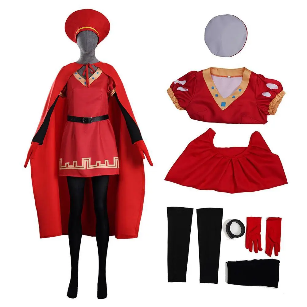 Adult Lord Farquaad  Top Cloak Hat Belt Gloves Stockings Women Cosplay Costume Fantasia Outfits Halloween Carnival Party Suit