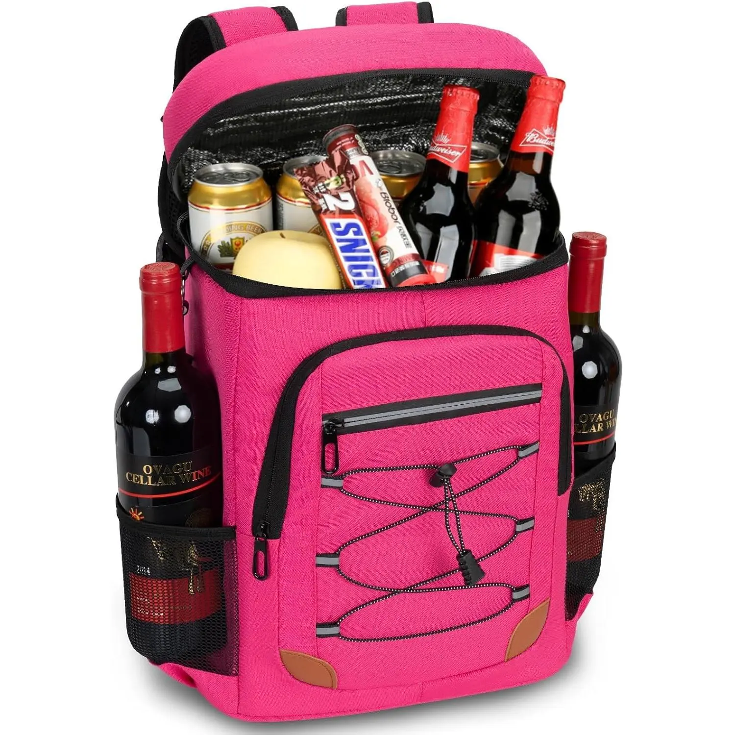 36-Can Insulated Cooler Backpack, 5.55-Gallon Large Capacity Leak-Resistant Cooler Bag with Multiple Pockets for Beach, Camping, Picnic & Travel,Bulk