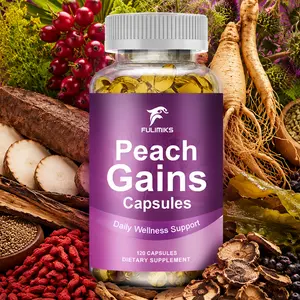 Peach Gains, with Saw Palmetto, Horny Goat Weed, Fenugreek Seed, Support Vitality, Energy Health, Premium Formula, Packaging May Vary
