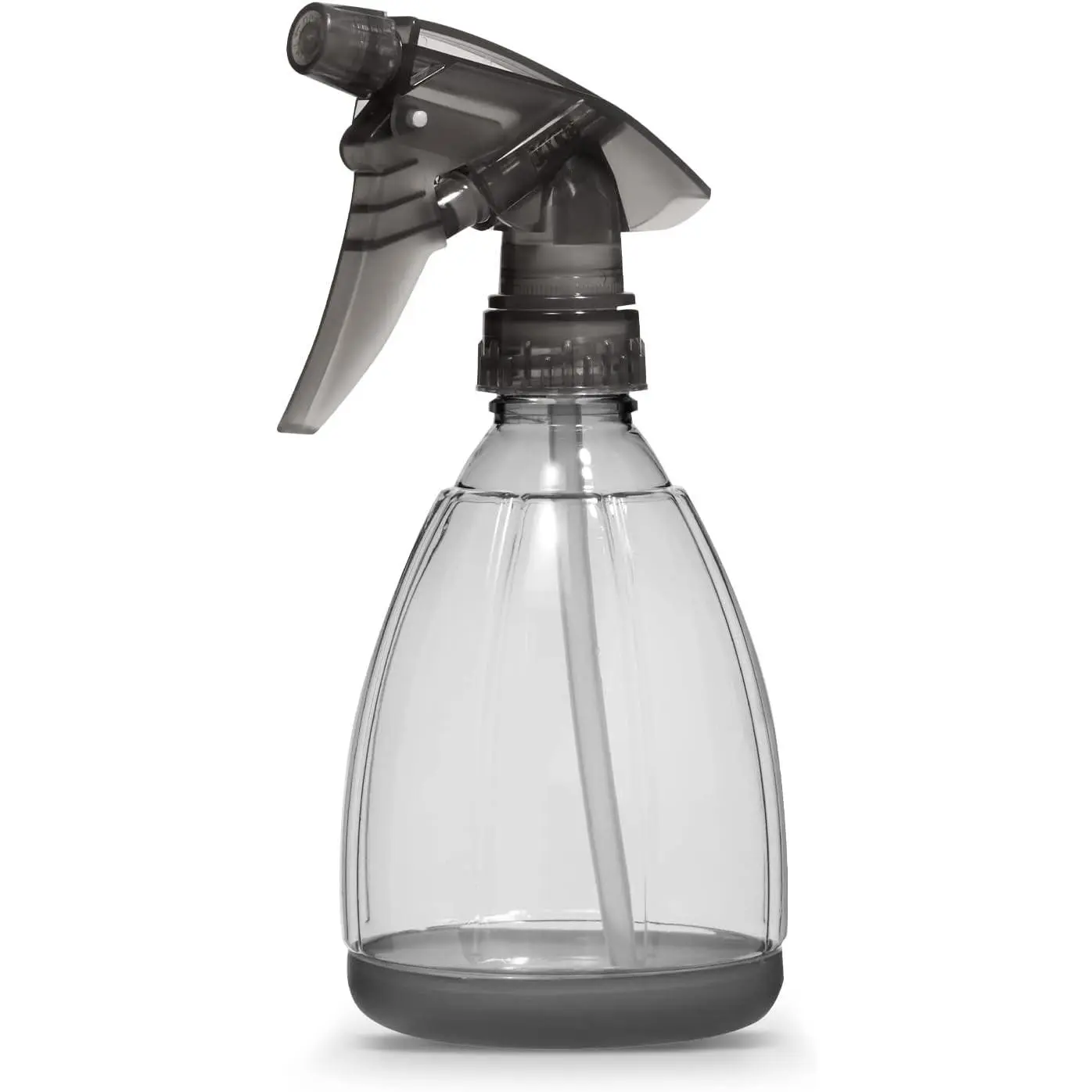 12 oz Plastic Spray Bottle, Smoke Grey | Leak Proof, Empty, Trigger Handle, Adjustable Fine to Stream, Refillable