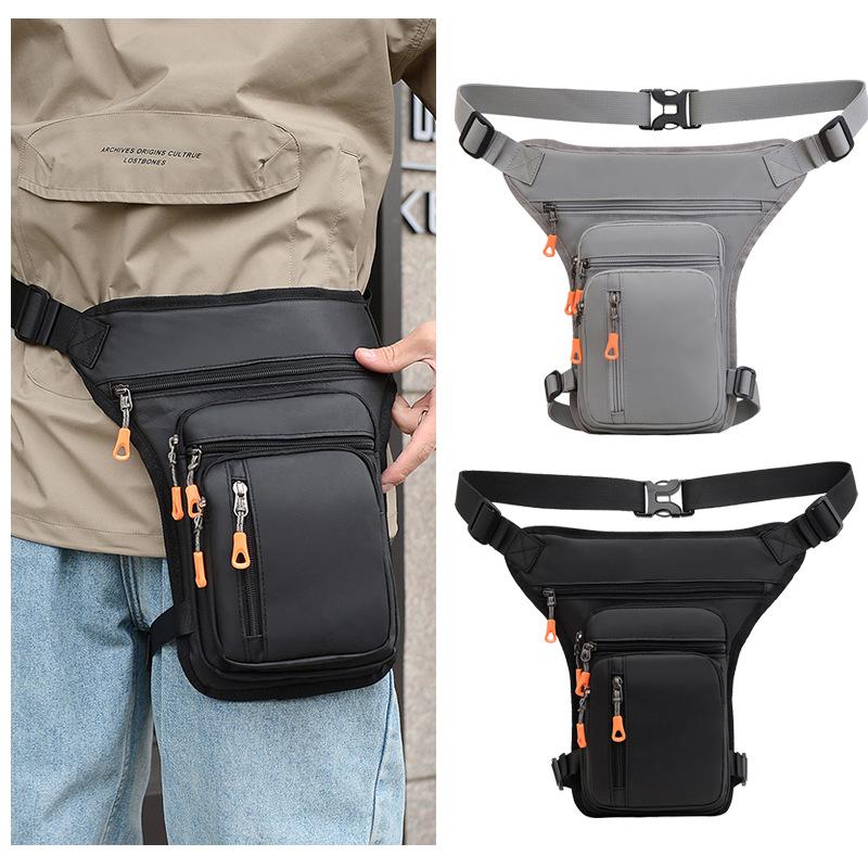 Multifunctional waist bag, men's new simple niche chest bag, fashionable and unique trendy leg bag