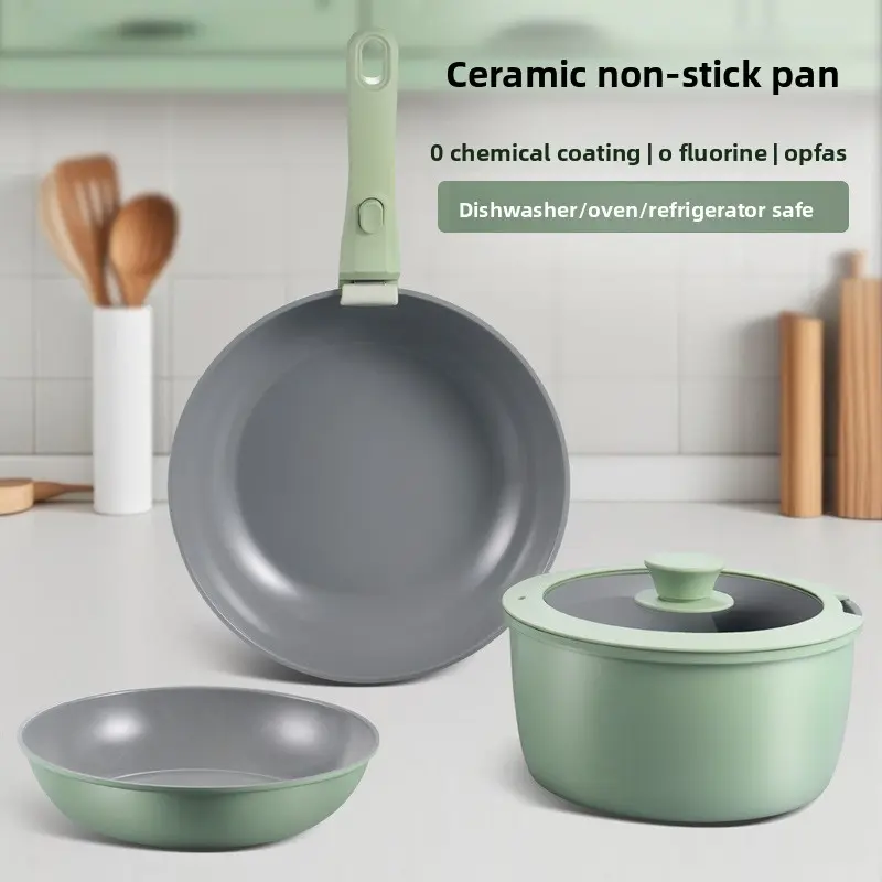 Nonstick Cookware Set for Home Multi-Purpose Frying Pan Saucepan Induction Compatible Dishwasher Safe