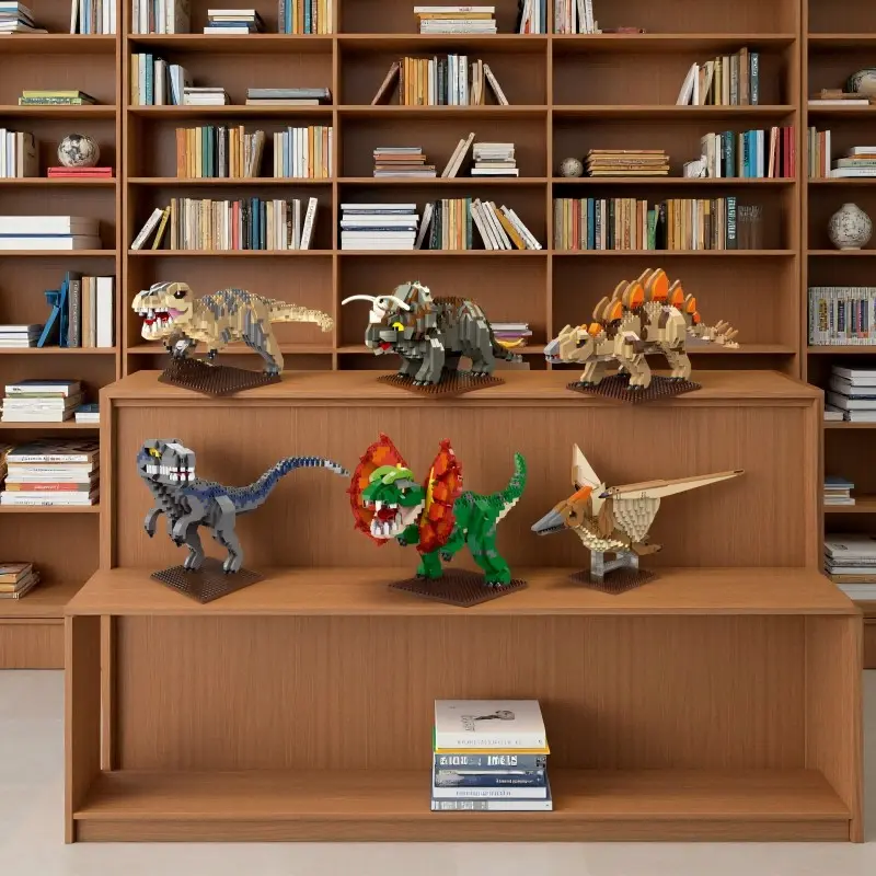 800-1000+ Pcs Dinosaur Block Toys, Cool and Unique, Perfect for Family Gatherings and Interactive Games, Ideal Gift for Holidays