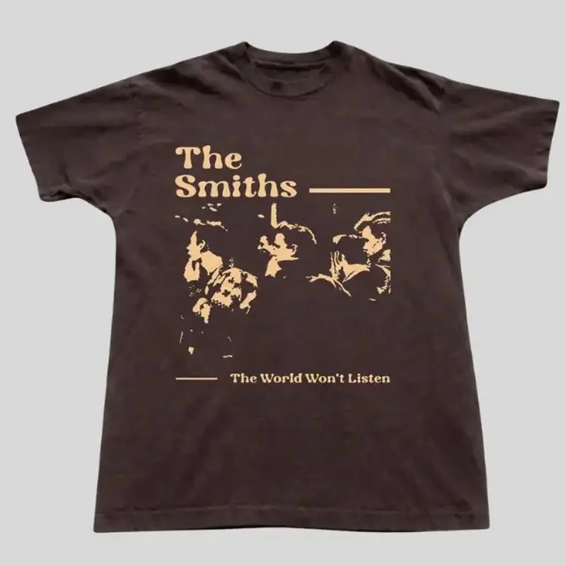 Women's Vintage 90s The Smiths Graphic Short-Sleeve Cotton Casual Top, Unisex Alternative Rock T-Shirt