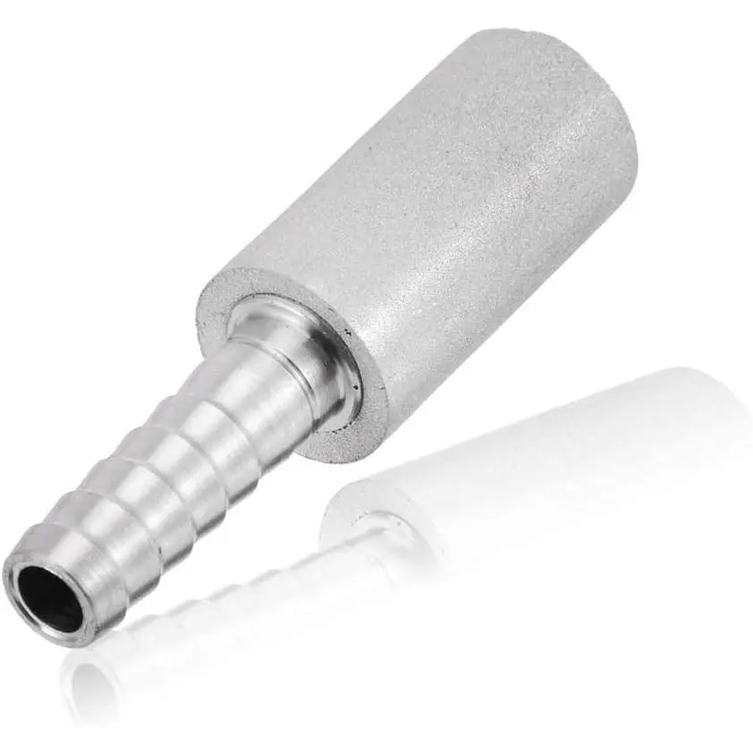 Joywayus Aeration Stone 0.5 Micron 316 Stainless Steel Oxygenation Diffusion Stone 1/4" Barb for Home Brewing Wine Beer Soda